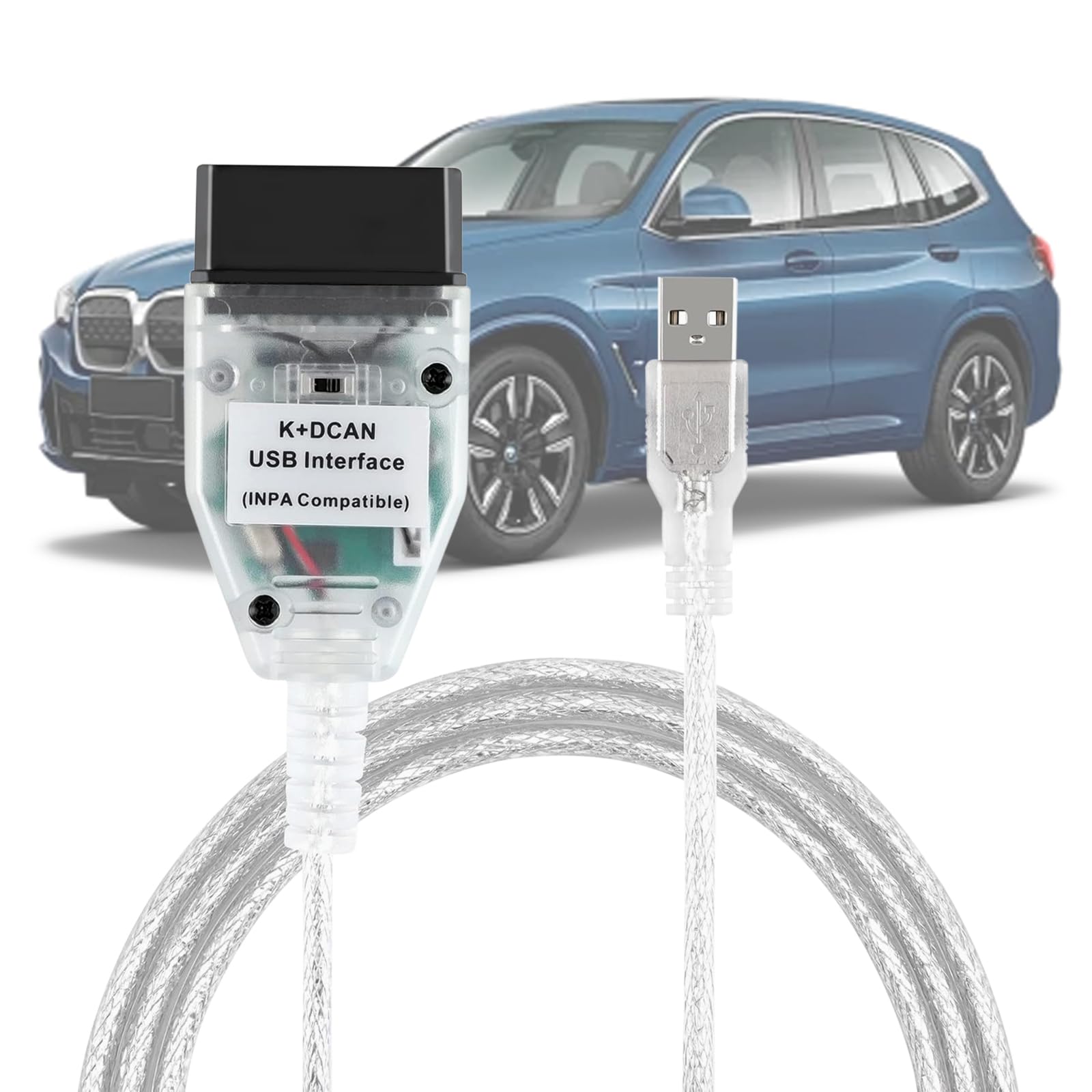 lydesor K DCAN OBD2 to USB Cable for BMW Code Reader,K CAN Cable